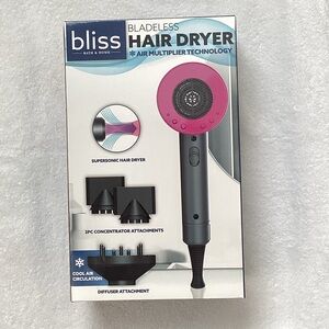 Bliss Bladeless Hair Dryer, NIB